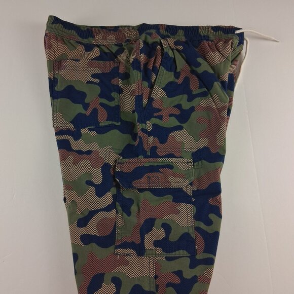 Lands End Iron Knee Stretch Jogger Pants Boys XL Husky Almond Bisque Camo - Picture 5 of 8